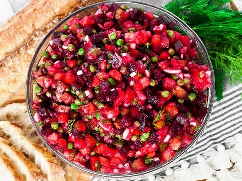 kako narediti vinaigrette med beljakovinsko dieto