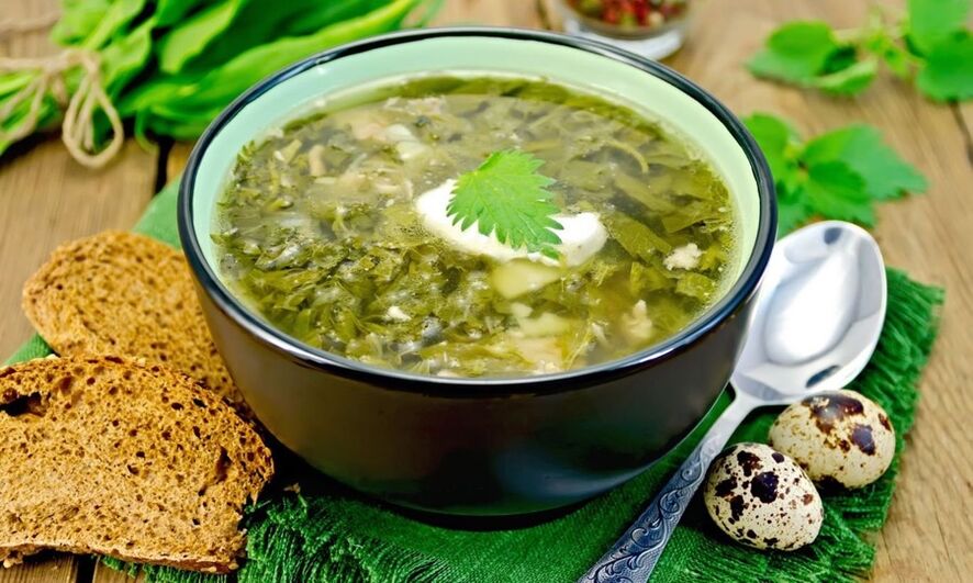 zelena juha za lenobno prehrano